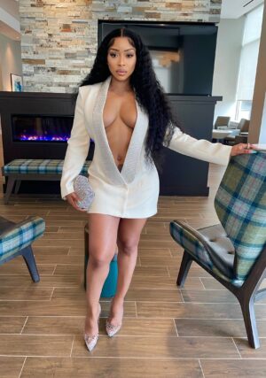 Crystal Collar Blazer Dress