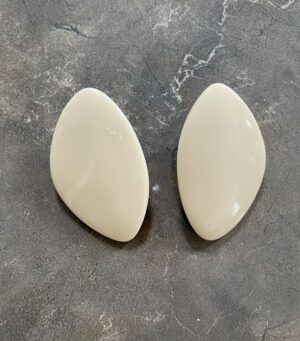 White Oval Acrylic Earring
