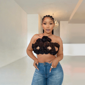 Rose Crop Backless top